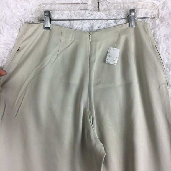 Ivoire de Laurence Paris High Waist Ivory Wide Leg Pants FR EU 42 US 10 - Picture 8 of 12